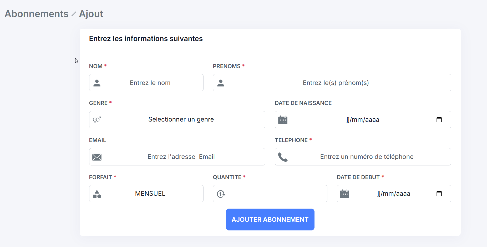 adding Form