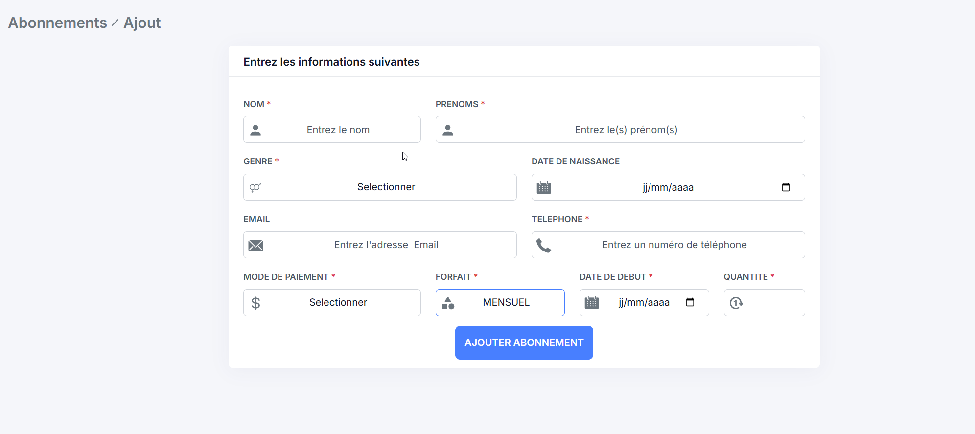 adding Form
