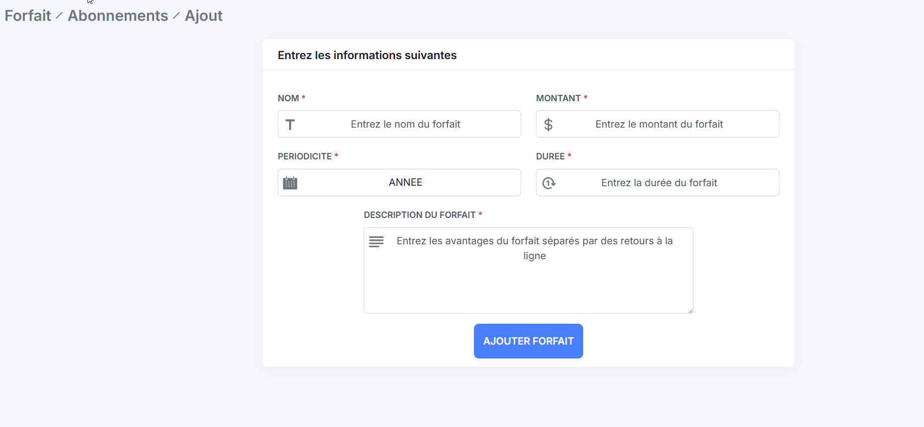 add form