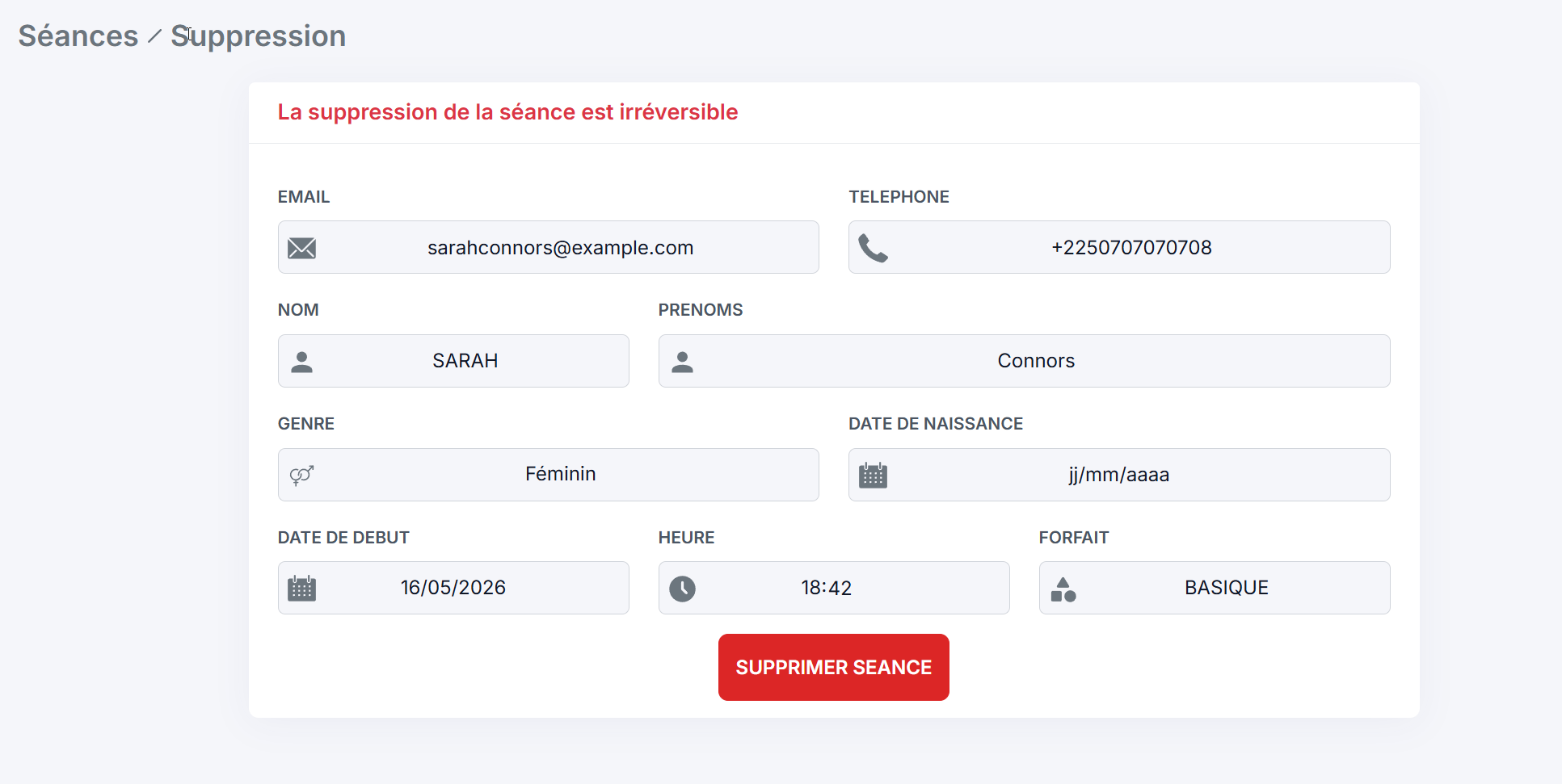 delete session form