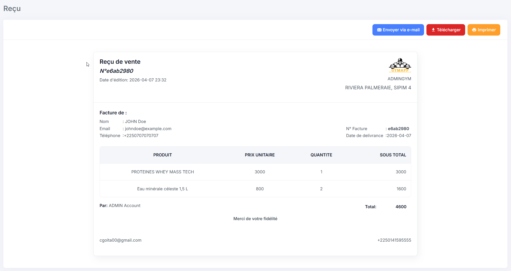 invoice invoice